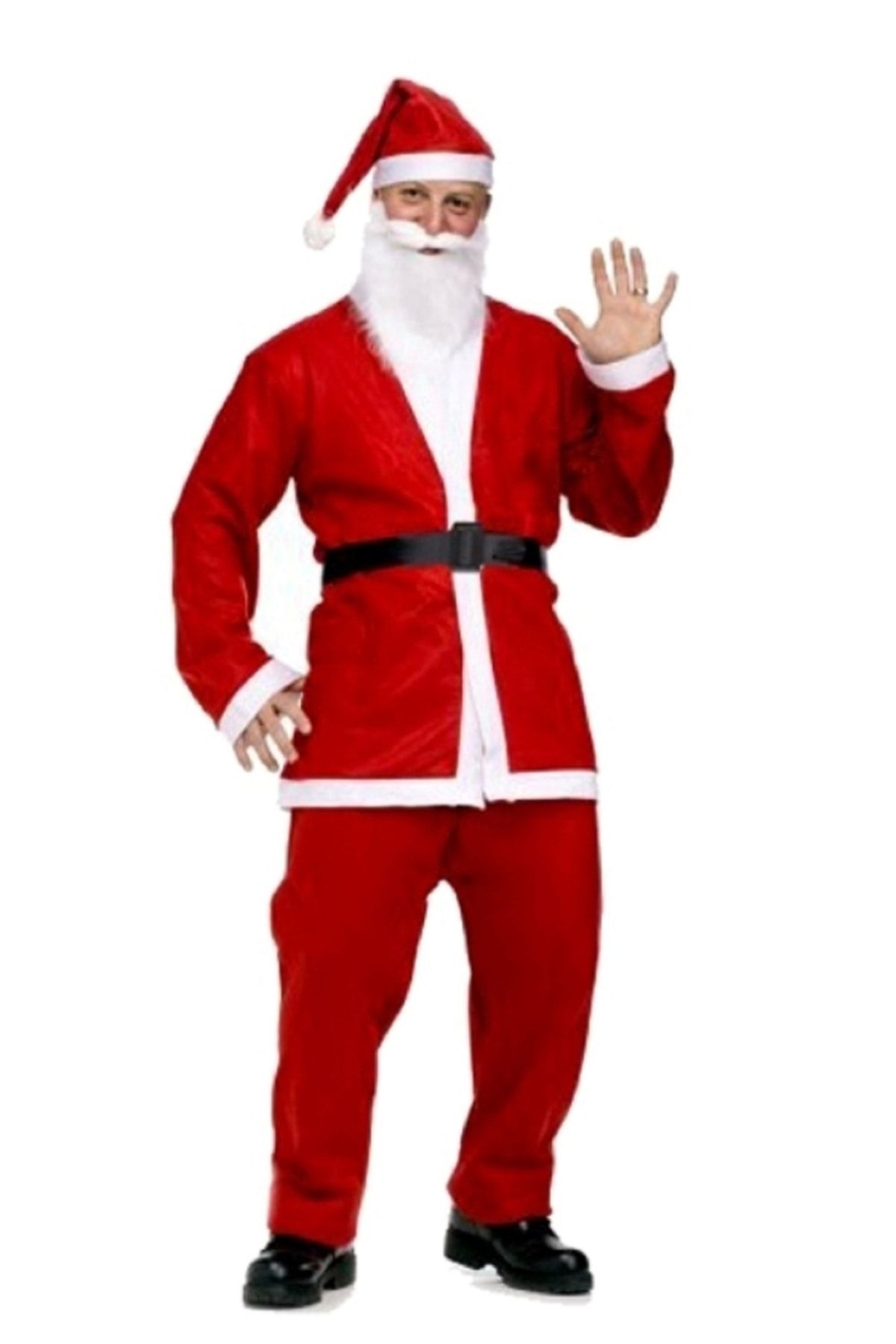 kostüm selesi Yetişkin Için Noel Baba Kostüm Kıyafeti Yılbaşı Elbisesi Kırmızı Polar Happy New Year