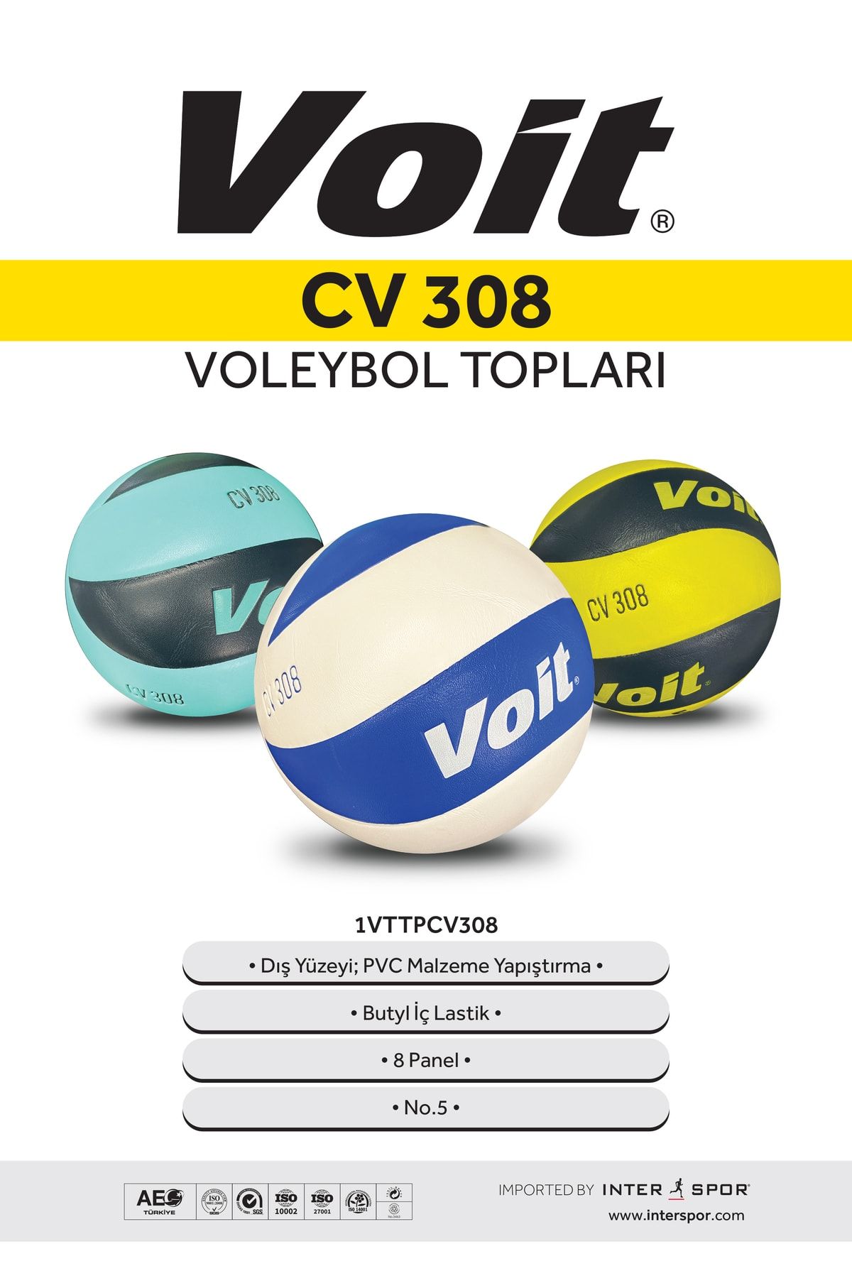 Voit Cv308 Yapıştırma Voleybol Topu