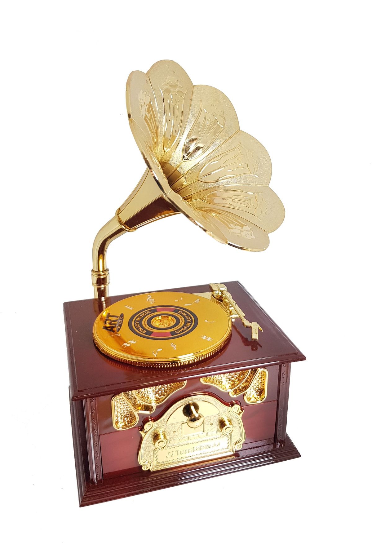 Chavin Dekoratif Nostaljik Dönen Plaklı Gramafon Müzik Kutusu Hd133
