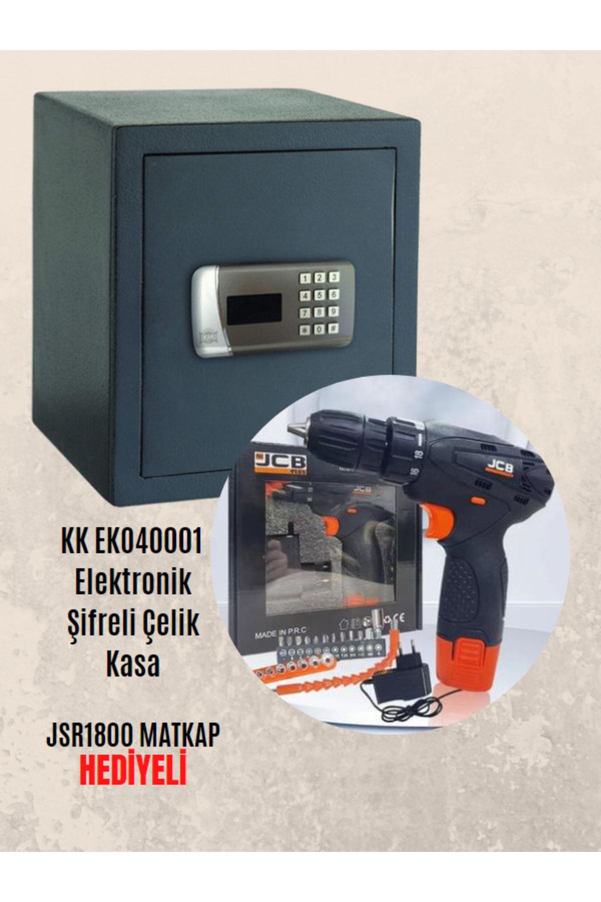 Kale Kilit Kale Kkeco40001 Elektronik Şifreli Çelik Kasa Matkap