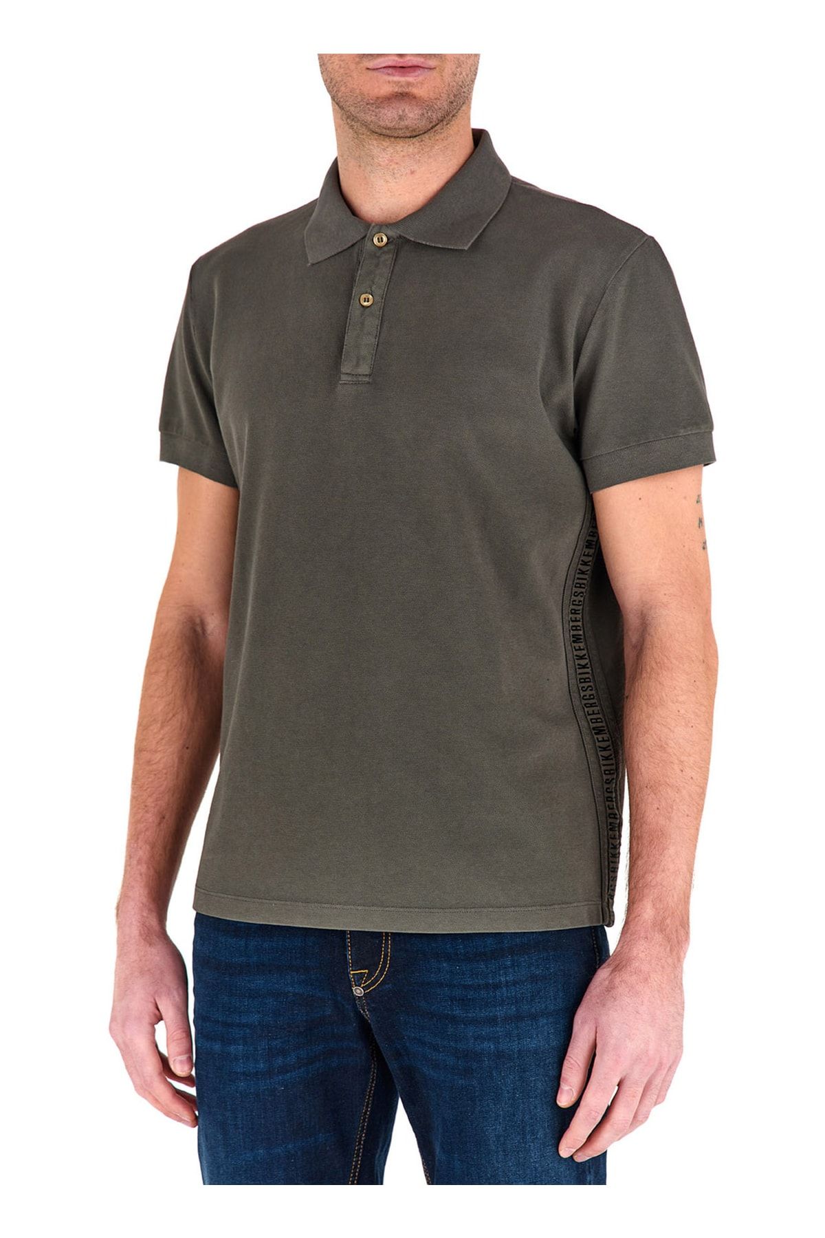Bikkembergs Düğmeli Yaka Yeşil Erkek Polo T-shirt C 8 090 80 M 4422