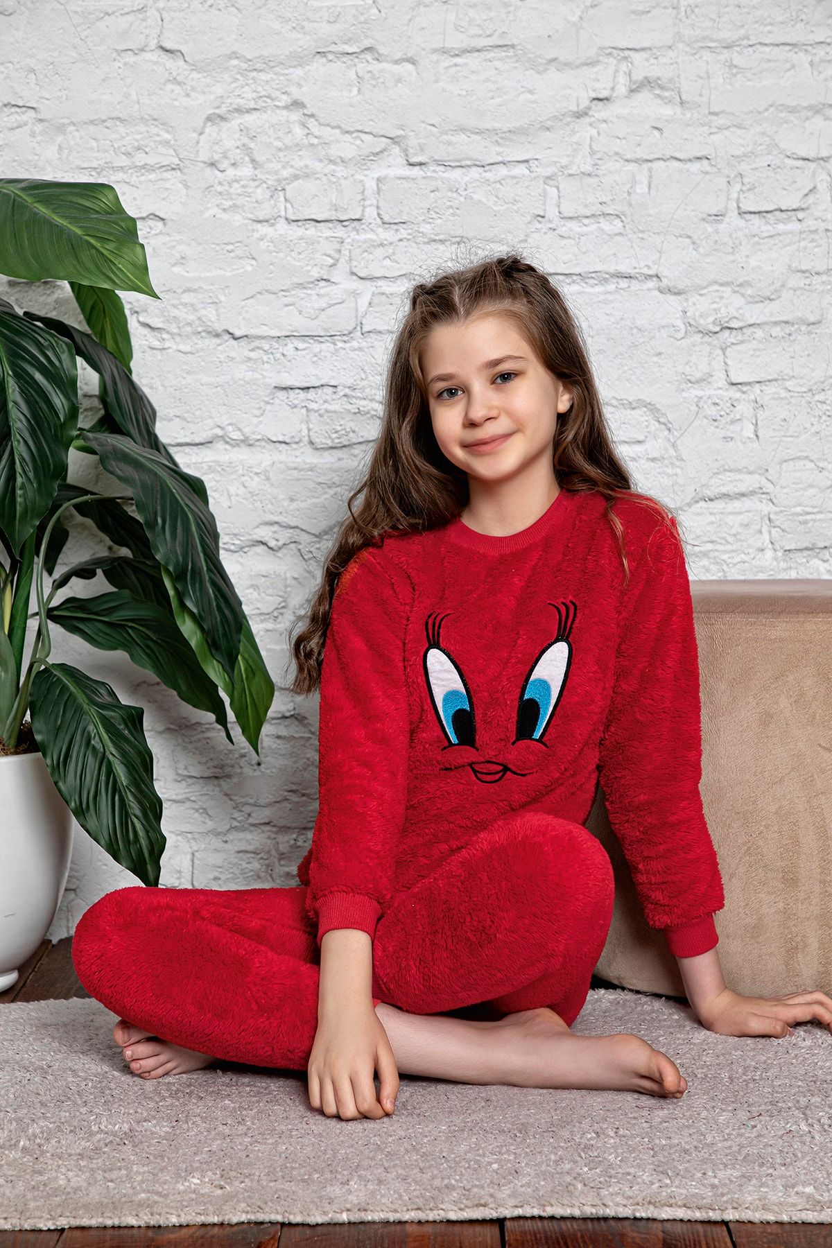 ASEL PİJAMALARI Çocuk Peluş Pijama Takımı