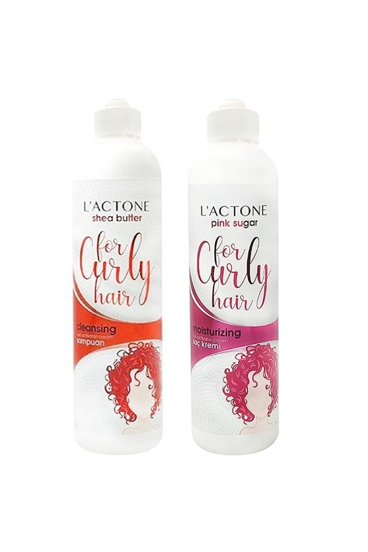L'ACTONE Kıvırcık Saçlara Shea Yağı Krem Şampuan Pink Sugar Aktivatör Krem