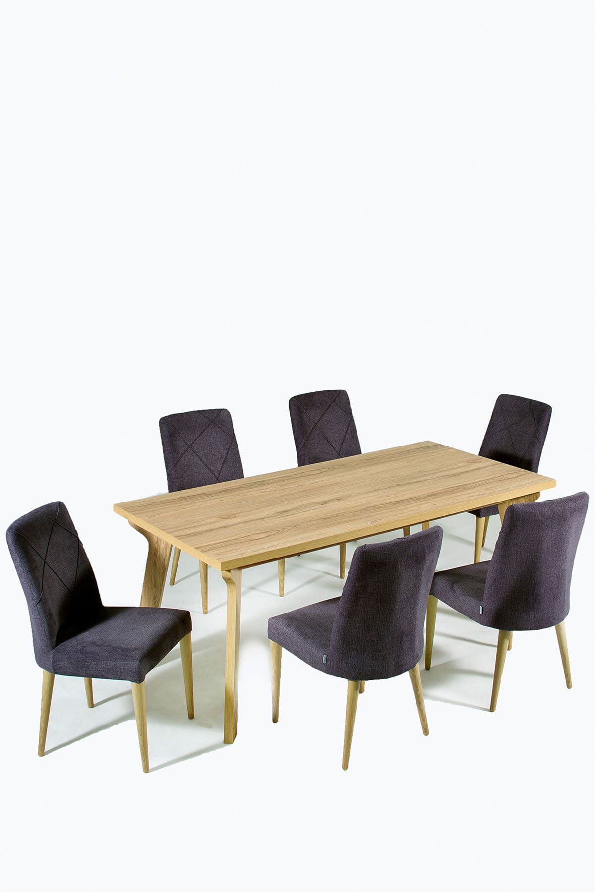 Modalife Alize 6 Sandalye 1 Sabit Masa Yemek Masası Takımı 6 Kişilik - Ceviz
