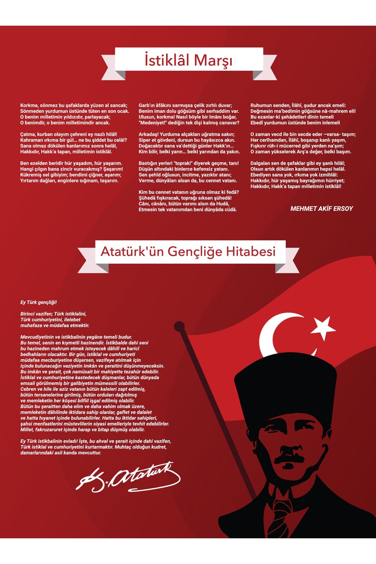 Malinka Istiklal Marşı & Atatürk'ün Gençliğe Hitabesi Posteri