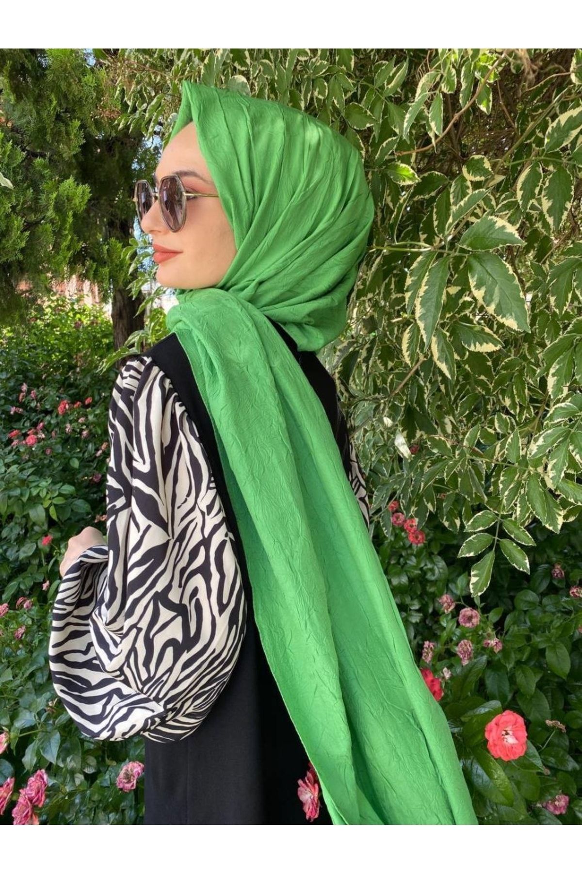 Loryan Ipekyolu Eşarp Scarf Viva Crush Pamuklu Şal 00380 Neon