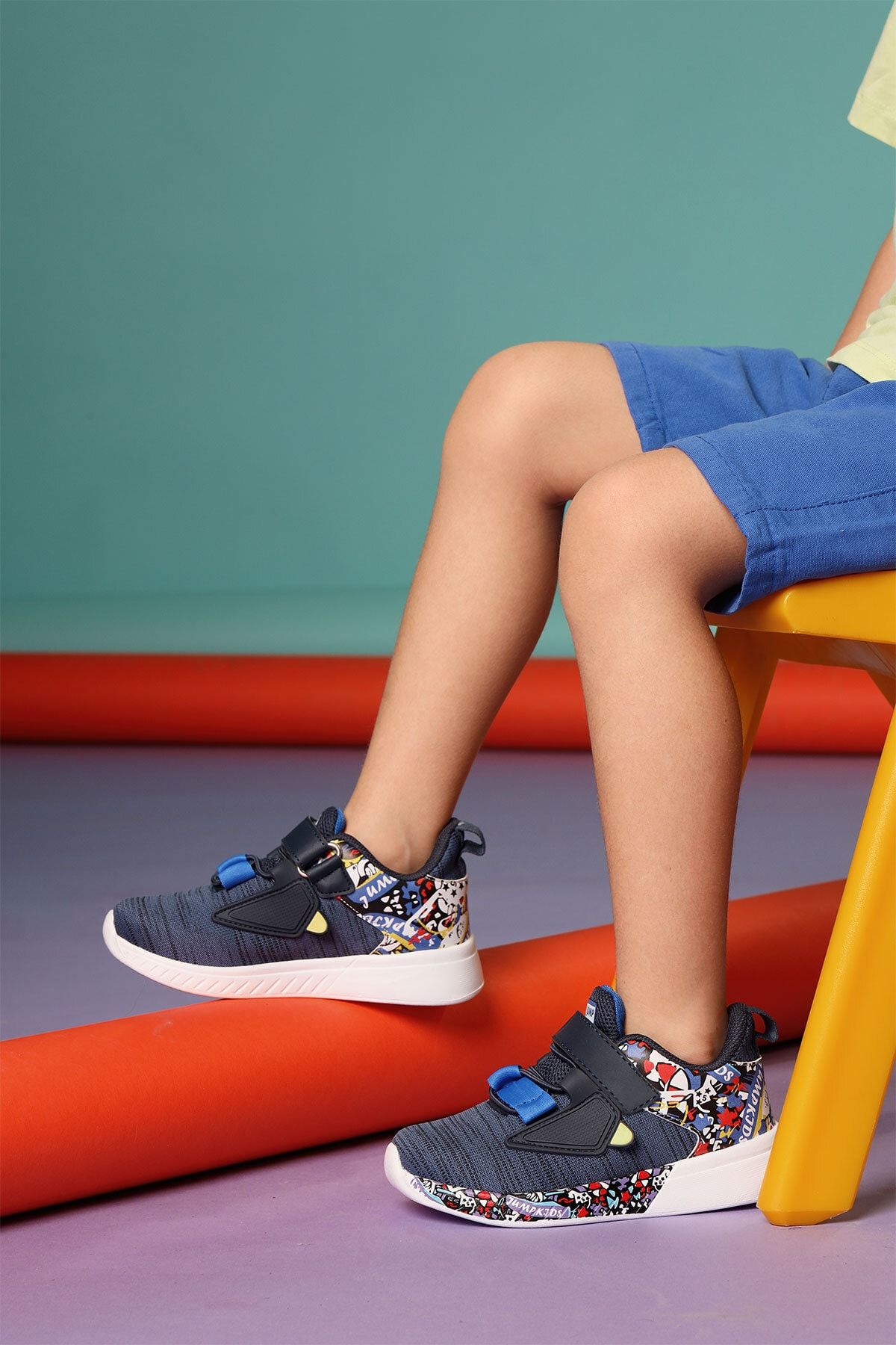 Jump 26092 Lacivert - Royal Mavi Uniseks Çocuk Günlük Rahat Yazlık Yürüyüş Sneaker Spor Ayakkabı