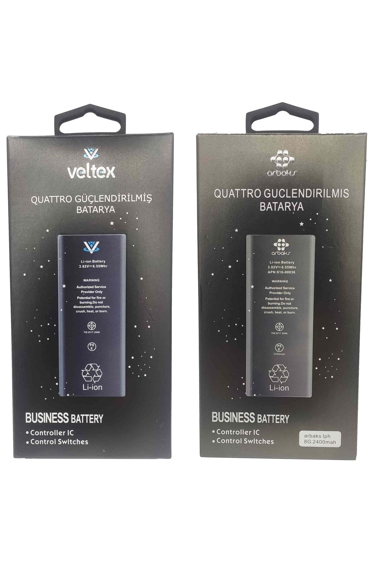 max sepet Iphone 6 Plus - 6s Plus Batarya Güçlendirilmiş Amper Arbaks Veltex