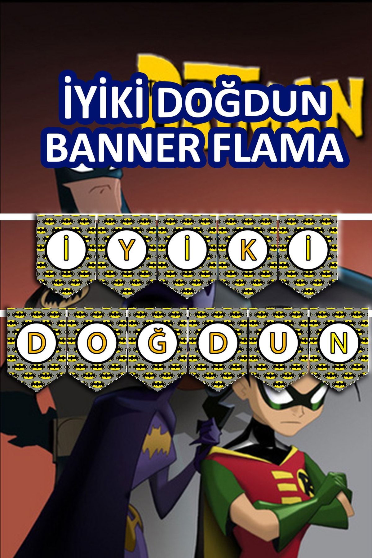 Batman Iyi Ki Doğdun Banner Flama