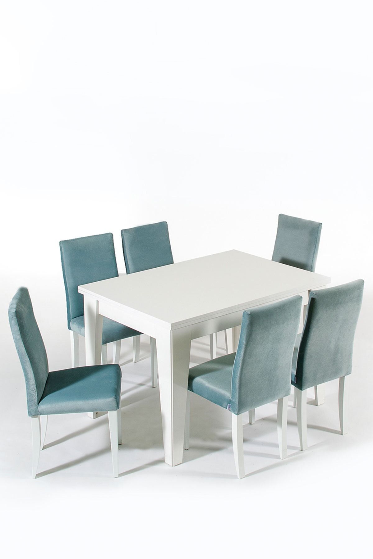 Modalife Bianco 6 Sandalye 1 Açılır Masa Yemek Masası Takımı 6 Kişilik - Aytaşı