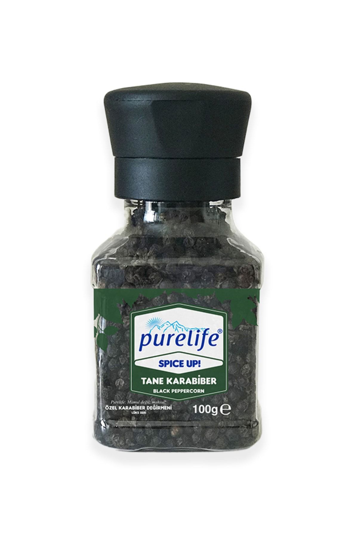 PureLife Karabiber Tane - Seramik Değirmenli 100gr