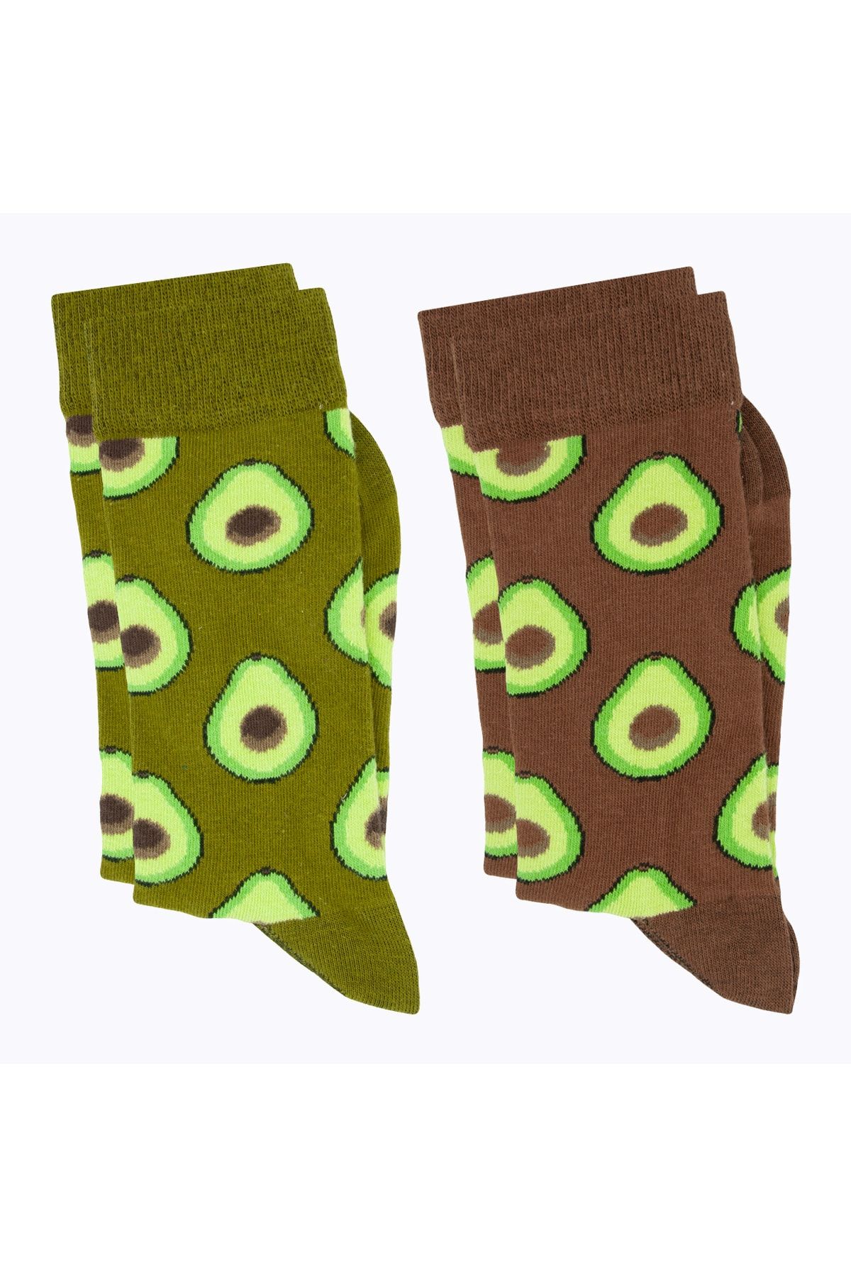 Socks Academy Avokado Desenli Çorap Ikili Kutu