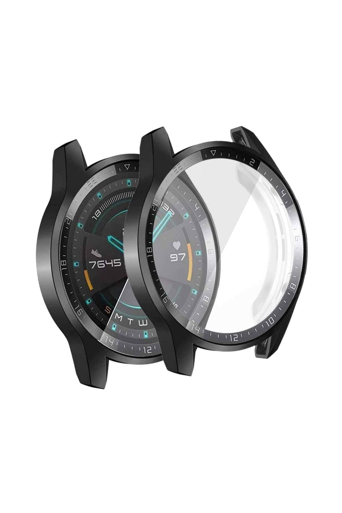 Microsonic Huawei Watch Gt2 46mm Uyumlu Kılıf Matte Premium Slim Watchband Siyah