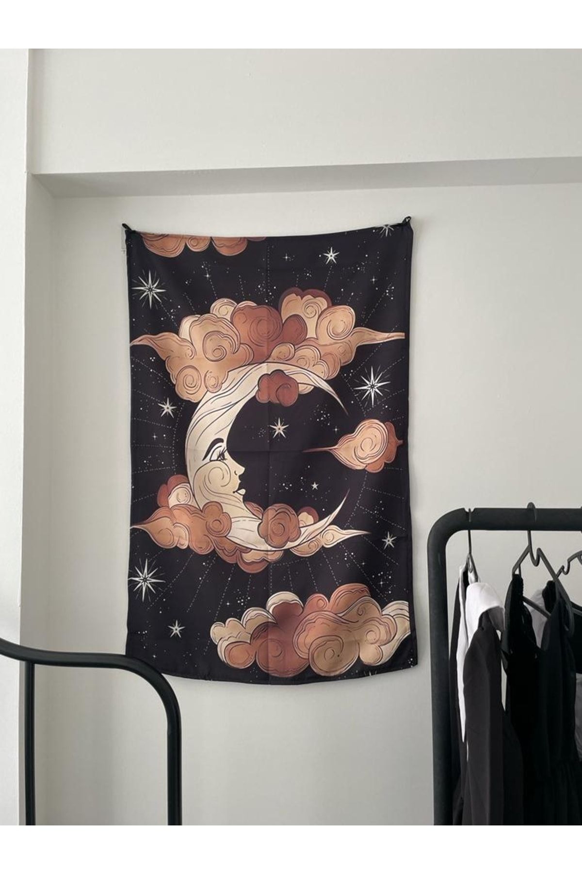 Planet Butik Moon And Sky Duvar Örtüsü - Wall Tapestry I 70 X 100 Cm