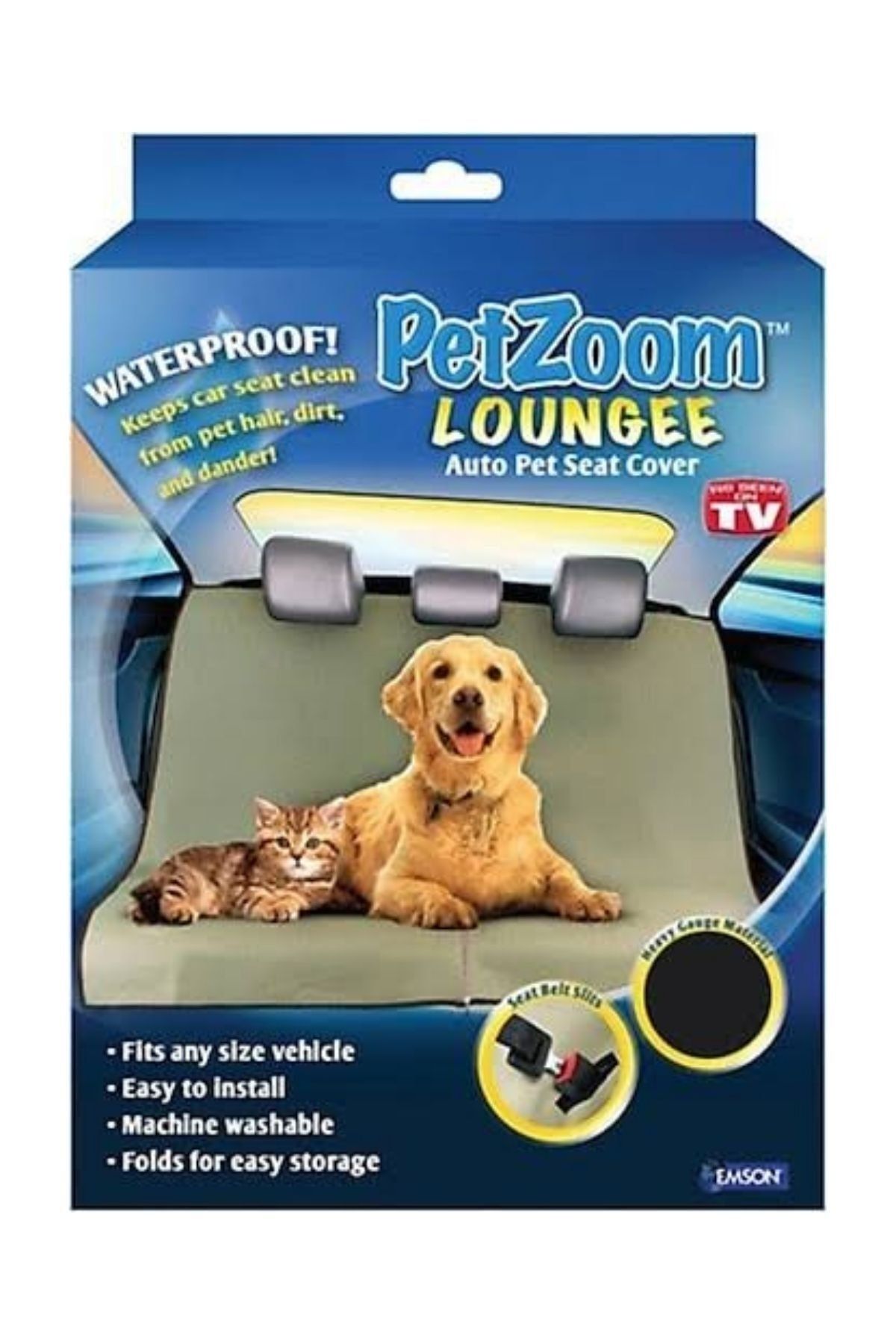 GreenPet Petzoom Kedi Ve Köpekler Için Araç Arka Koltuk Kılıfı 130×140