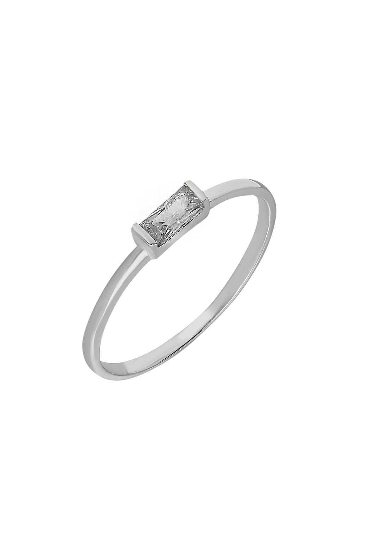 Chavin Gümüş Taşlı Kadın Yüzük Mini Eklem Yüzüğü Ed80by