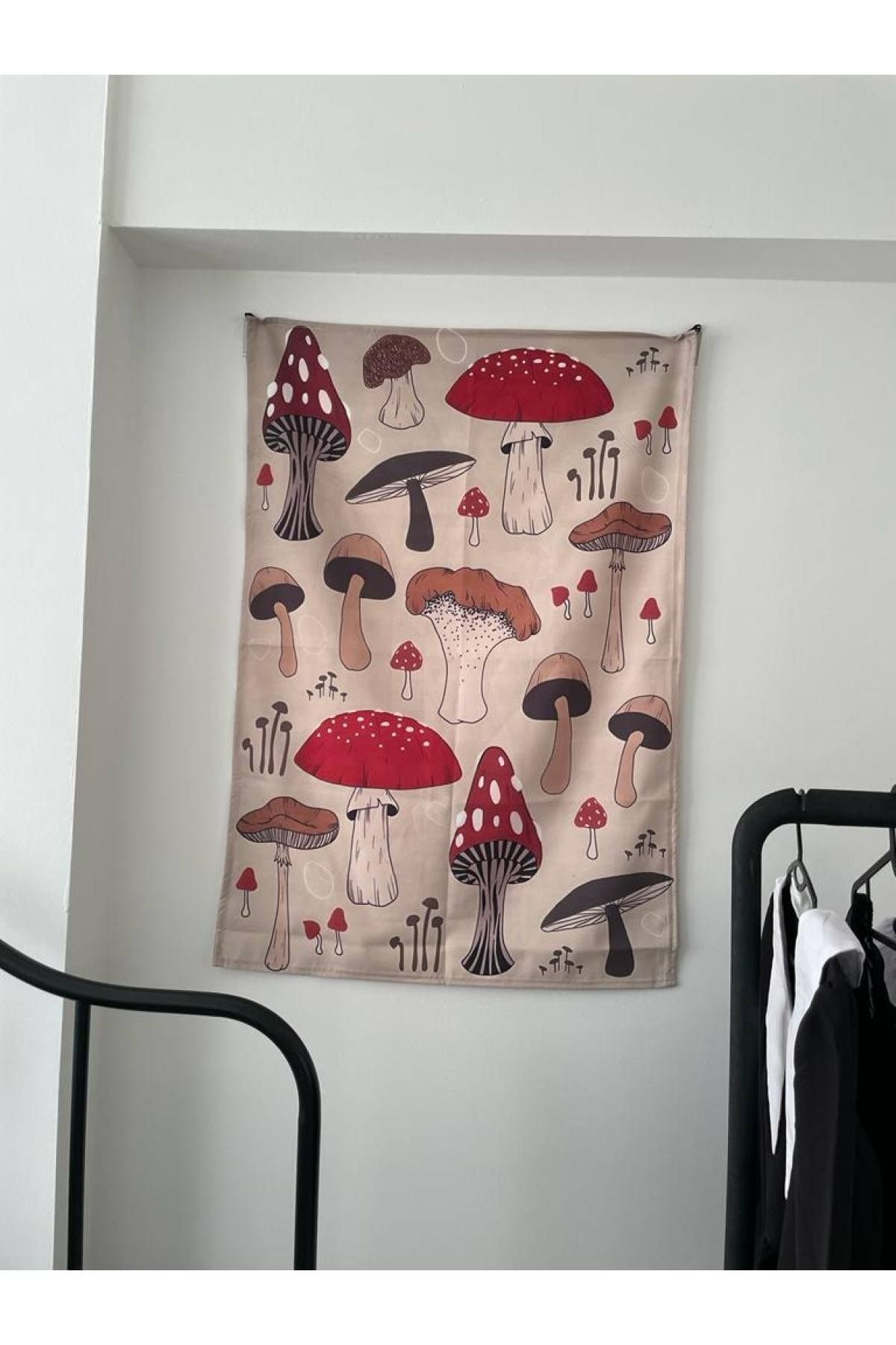 Planet Butik Mushroom Family Duvar Örtüsü - Wall Tapestry I 70 X 100 Cm