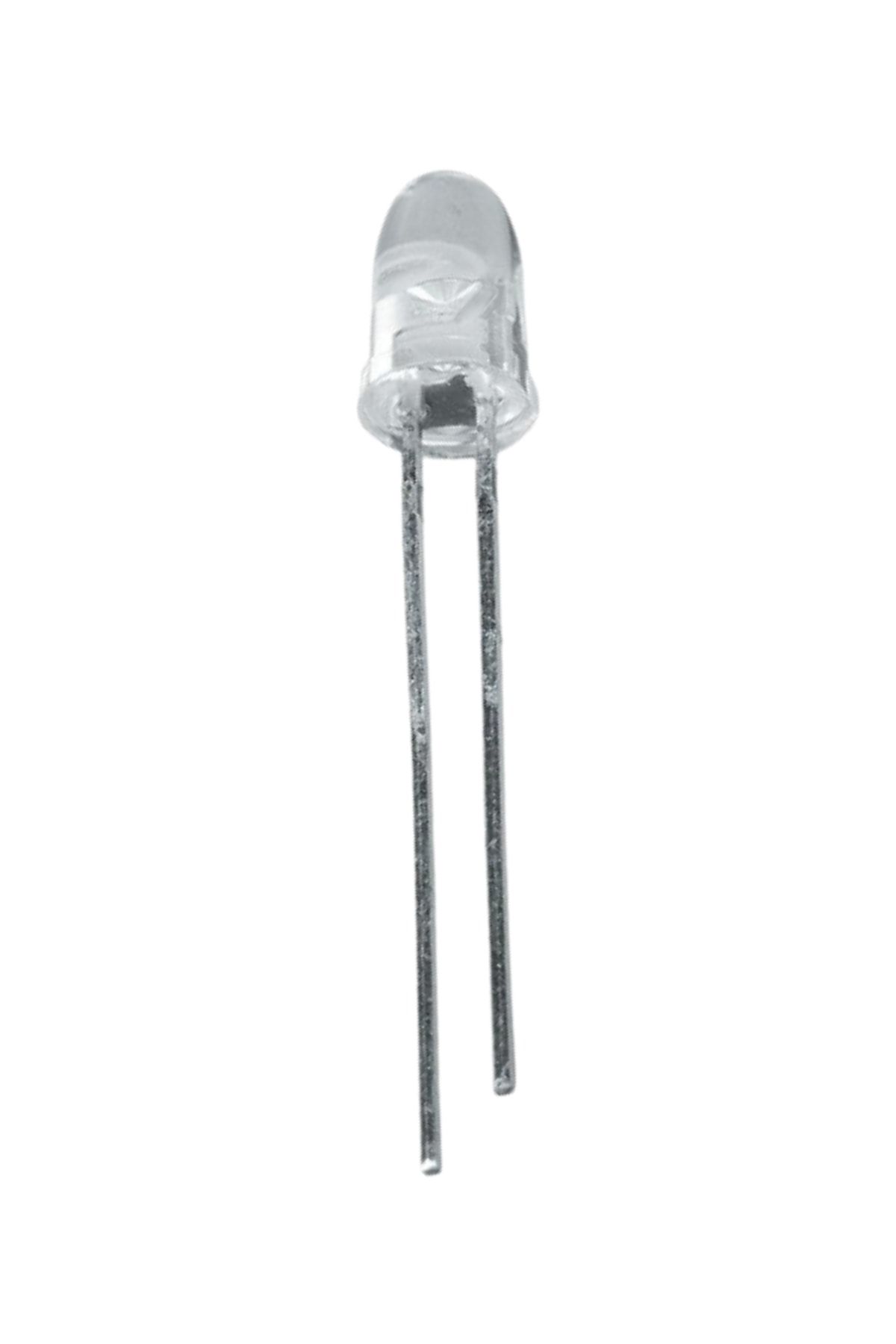 Arduino Projeleri 10 Adet 5mm Şeffaf Beyaz Led 4000-6000 Mcd