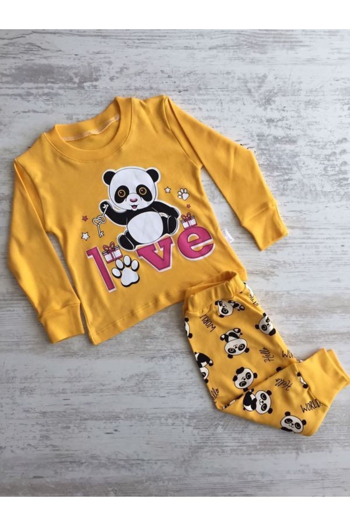 Nayinom Littlehappiness70 Kız Çocuk Pandalı Pijama Takımı