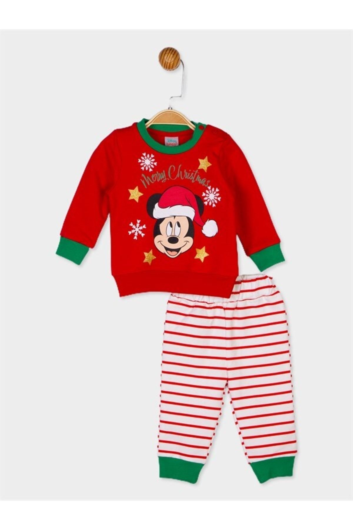 DİSNEY Mickey Mouse Lisanslı Erkek Bebek Sweatshirt Ve Pantolon 2'li Takım