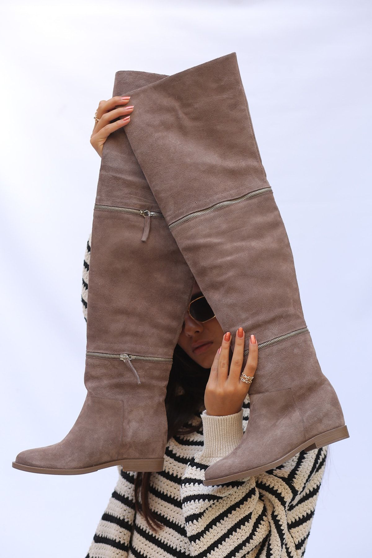 ELİT SHOES Leatrice Üç Farklı Boyda Kullanılabilen Kadın Çizme