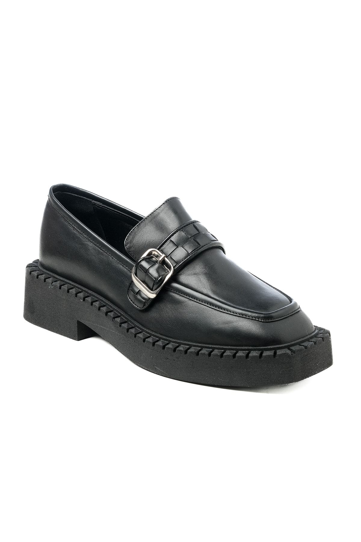 Giuseppe Mengoni Kadın Oxford/ayakkabı Pa-1031 771 360 Deri Siyah