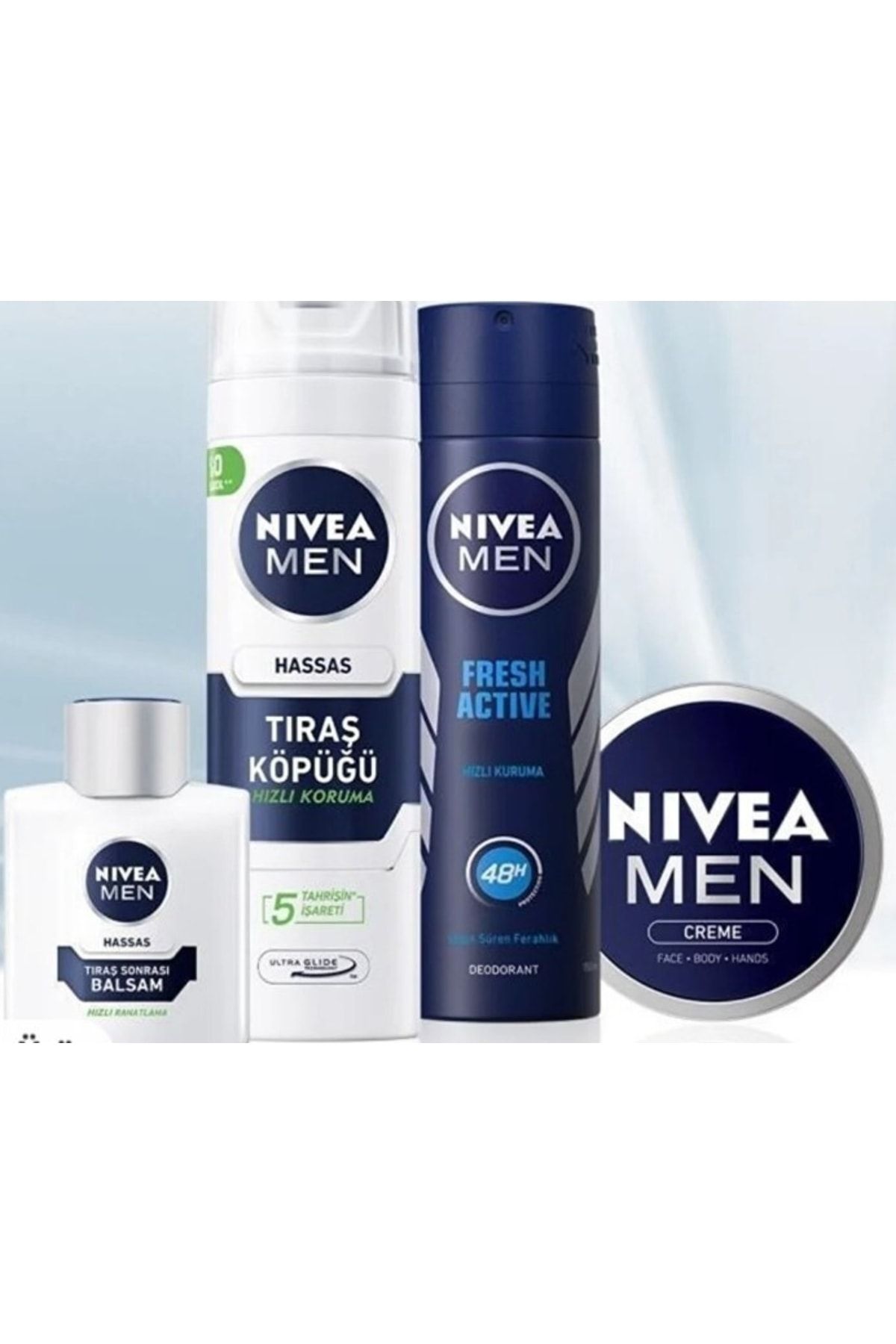NIVEA Men Deodorant Nemlendirici Krem ,traş Köpüğü Traş Sonrası Balsam Erkek Bakım Seti