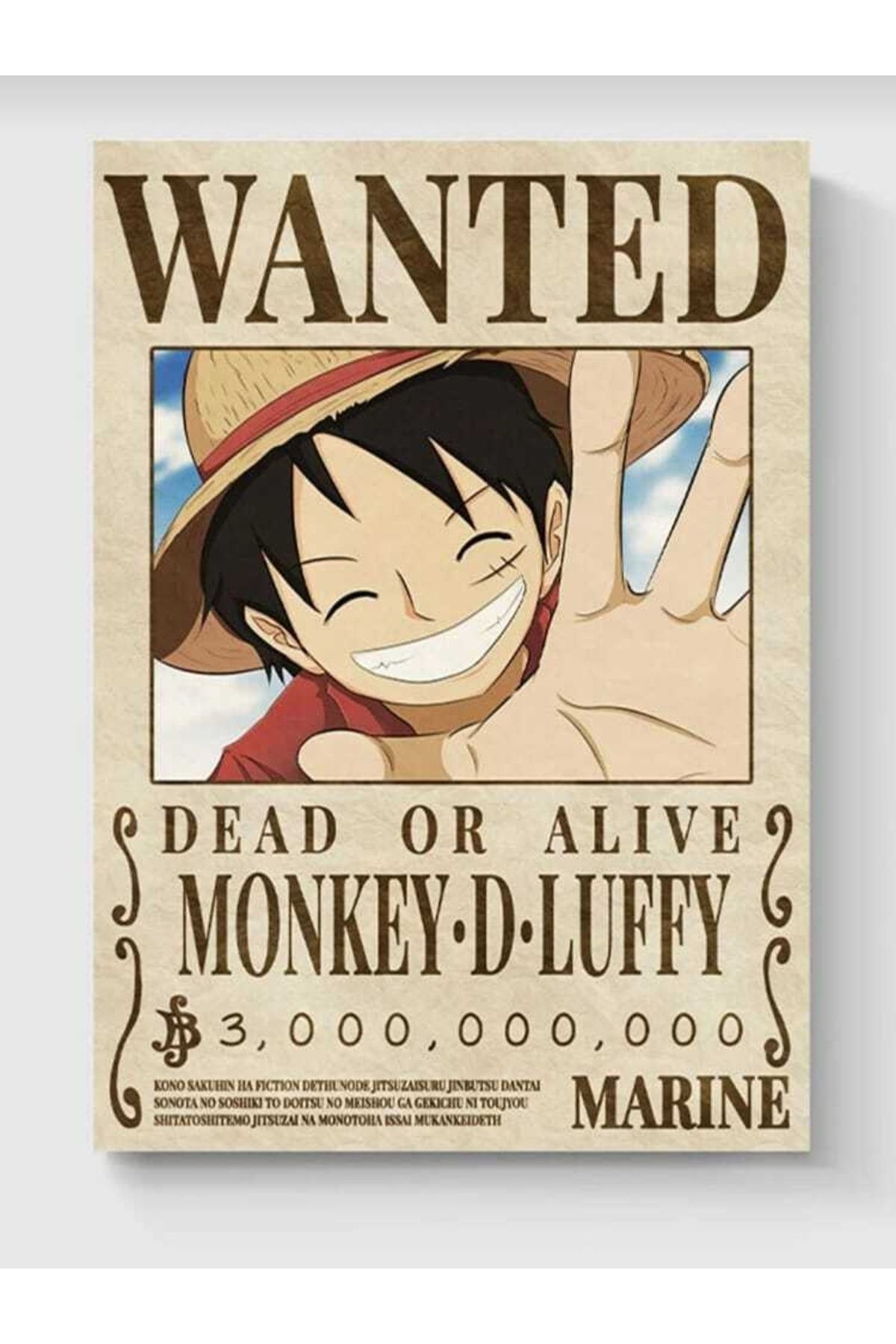 fırsatlar diyarı Wanted Monkey D Luffy One Piece Anime Poster - Yüksek Çözünürlük Hd Duvar Posteri