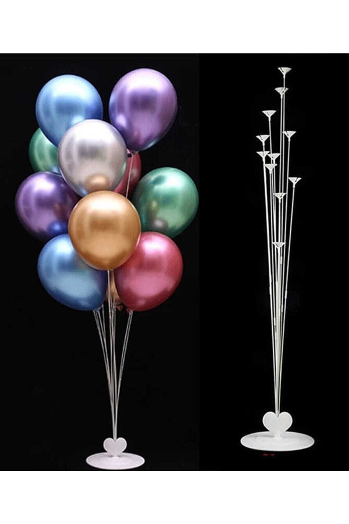 OKTSTORE Balon Süsleme Standı 11 Çubuklu Parti Doğum Günü Süsleme Balon Standı