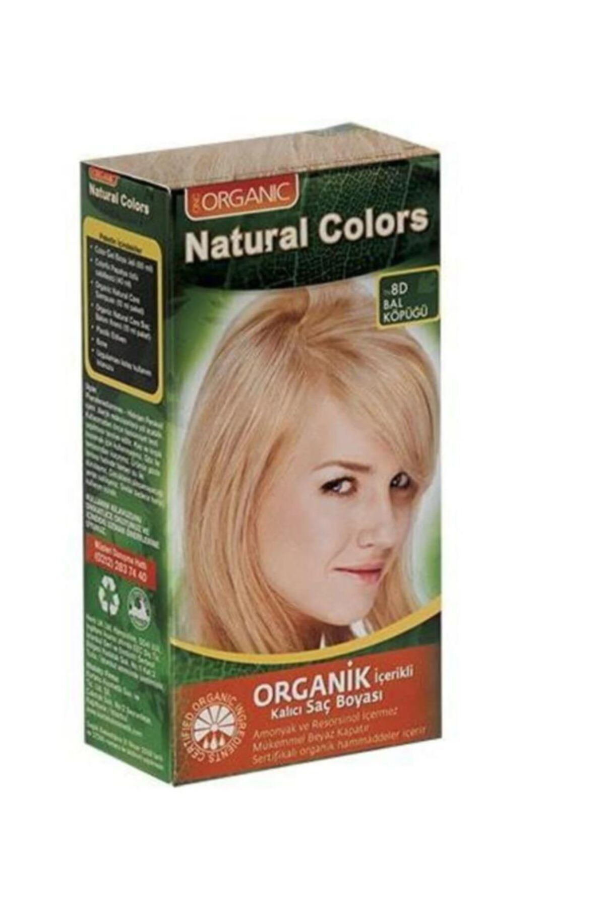 Organic Natural Colors Natural Colors Organik Saç Boyası 8d Bal Köpüğü
