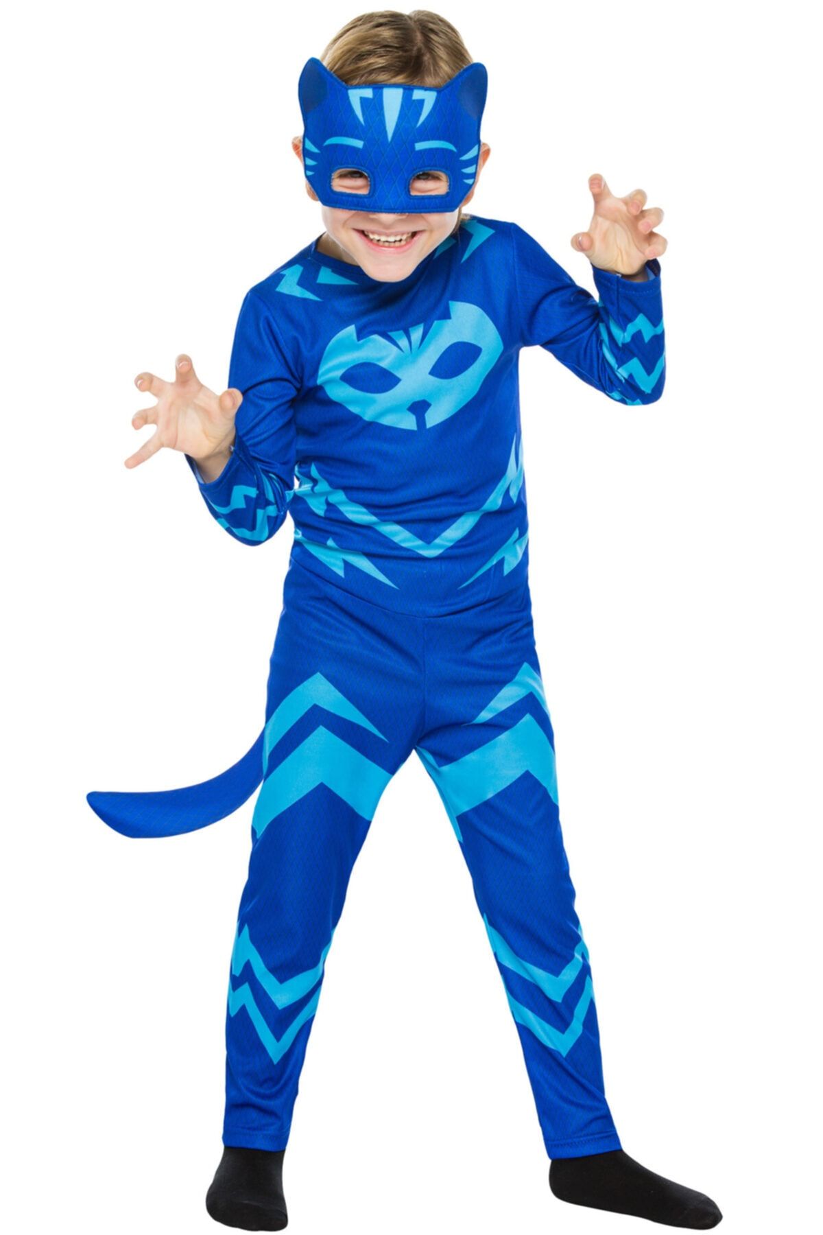 Genel Markalar Erkek Çocuk Mavi Pijamaskeliler Kedi Kostüm 4-6 Yaş