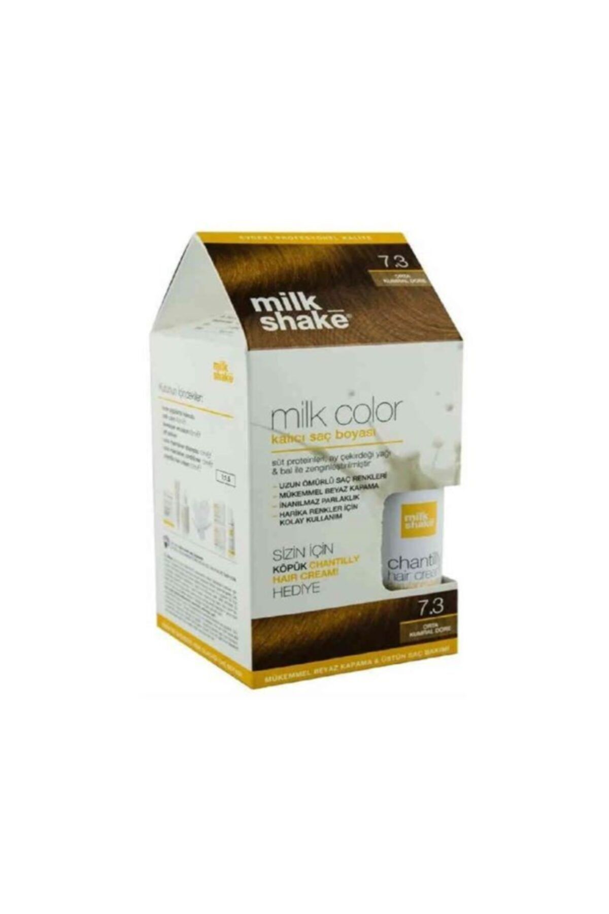 Milkshake 7.3 Orta Kumral Dore  Hair Cream 50 ml Set