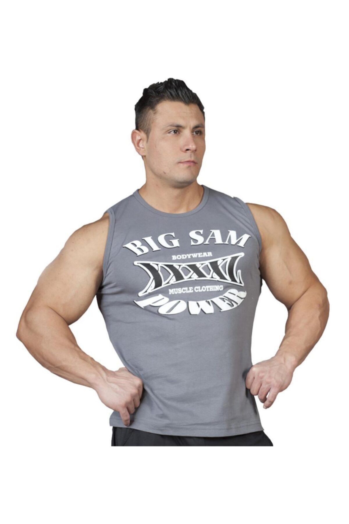 Big Sam Gym Antrenman Atleti Kolsuz Spor T-shirt