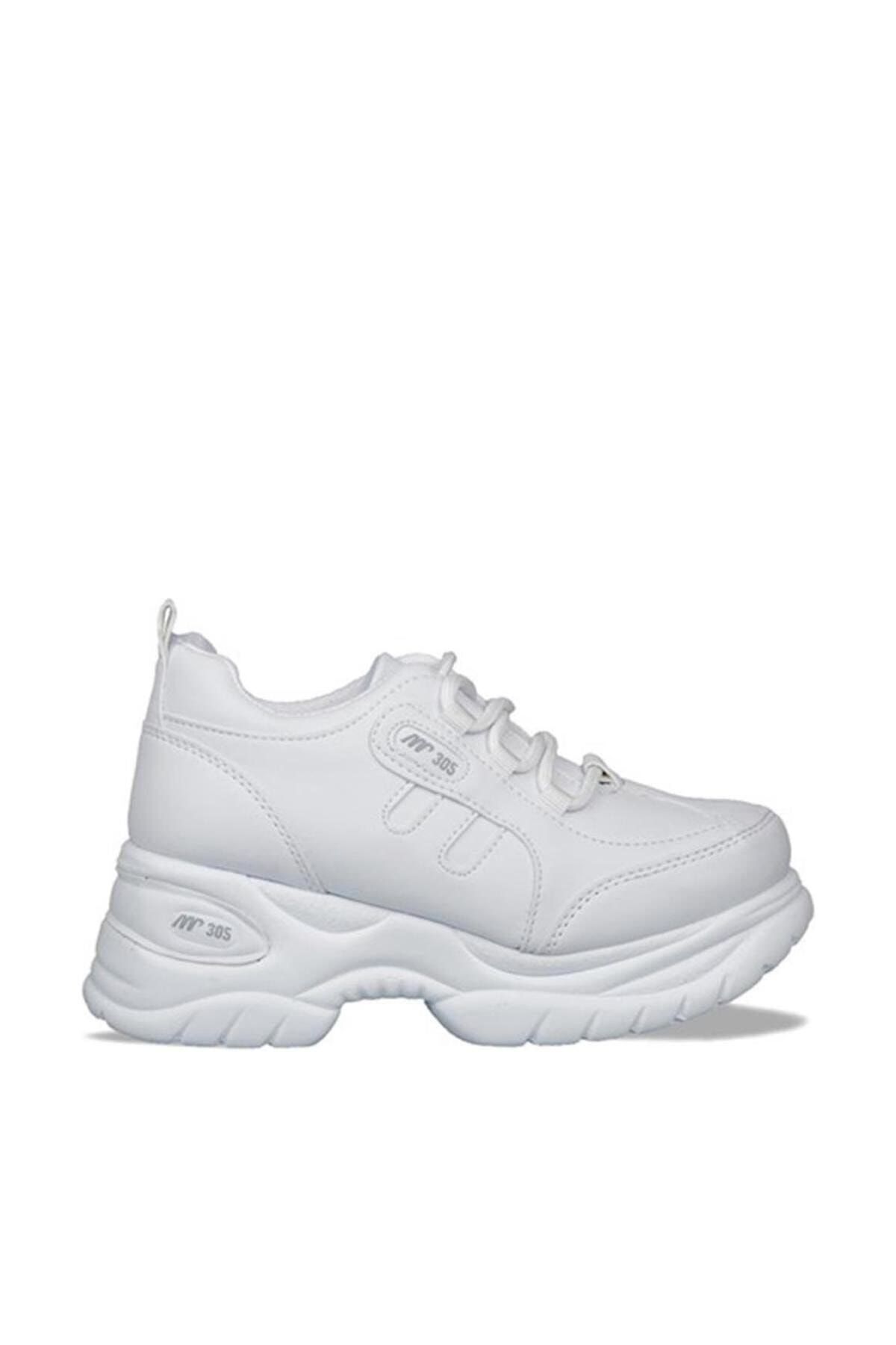 MP 212-305 Casual Beyaz Kadın Dolgu Topuk Sneakers