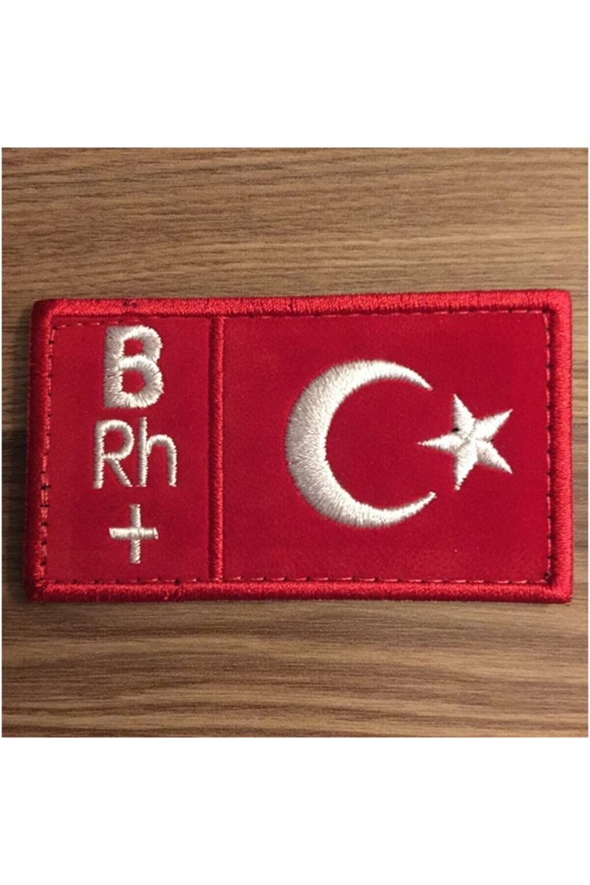 Gazi Ticaret Brh+ Türk Bayraklı Kan Grubu Peç Patch Arma Logo Kot Yama