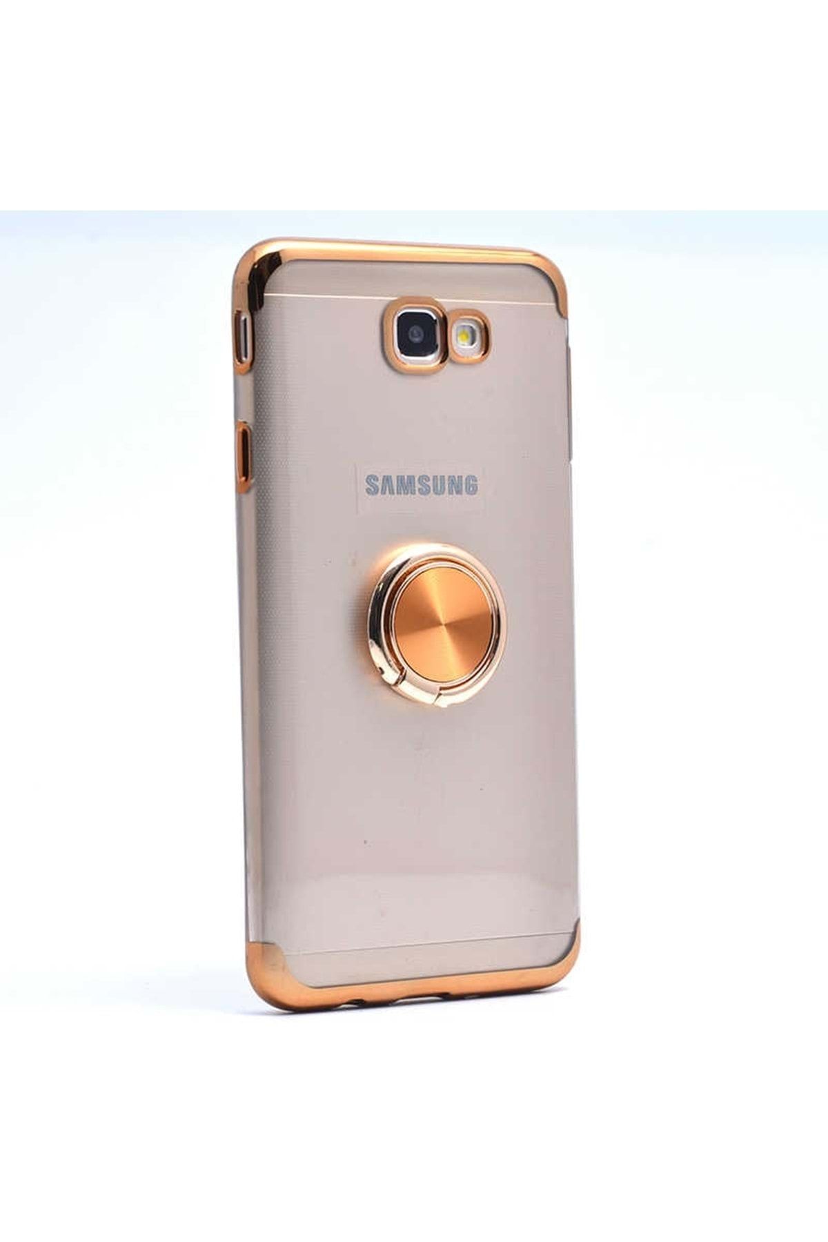 Samsung Masteraksesuar Galaxy J7 Prime Kılıf Yüzüklü Köşeleri Lazer Renkli Gess