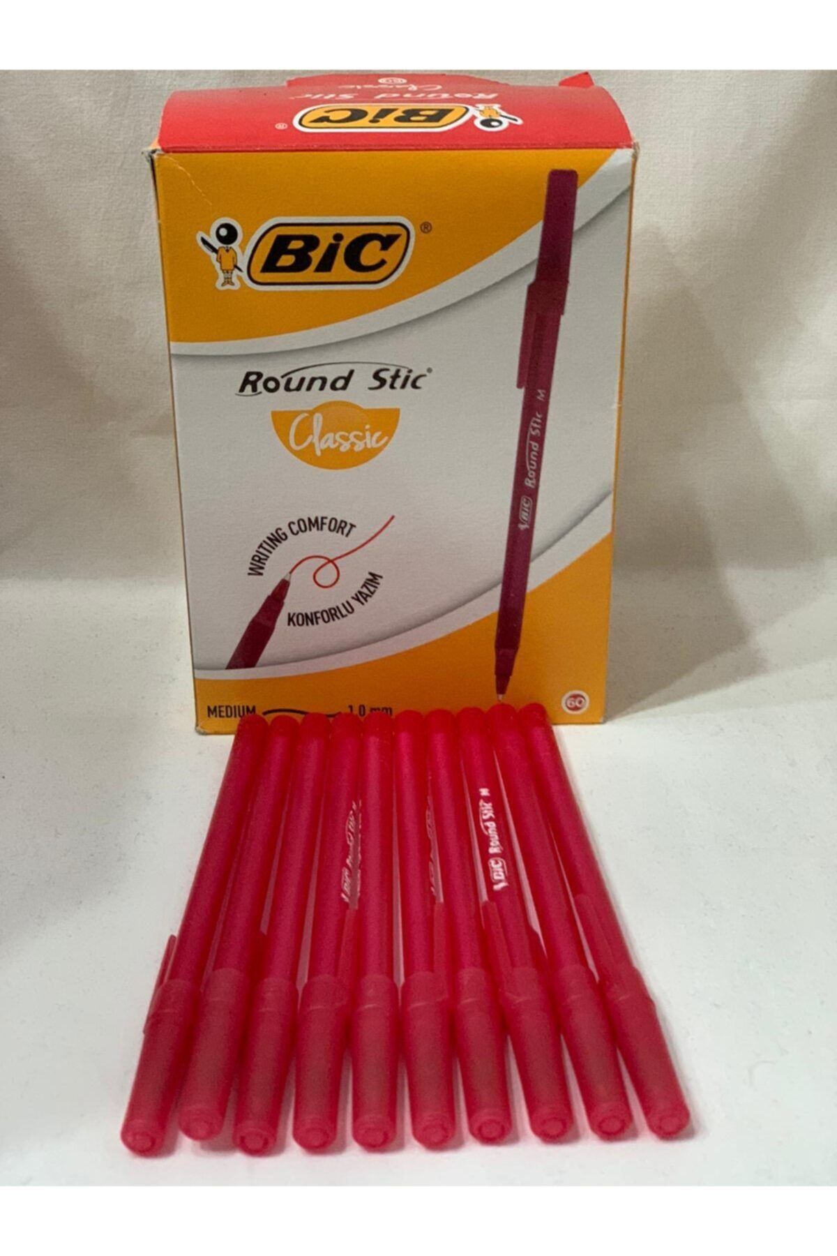 Bic Round Stic Tükenmez Kalem Kırmızı - 10 Adet