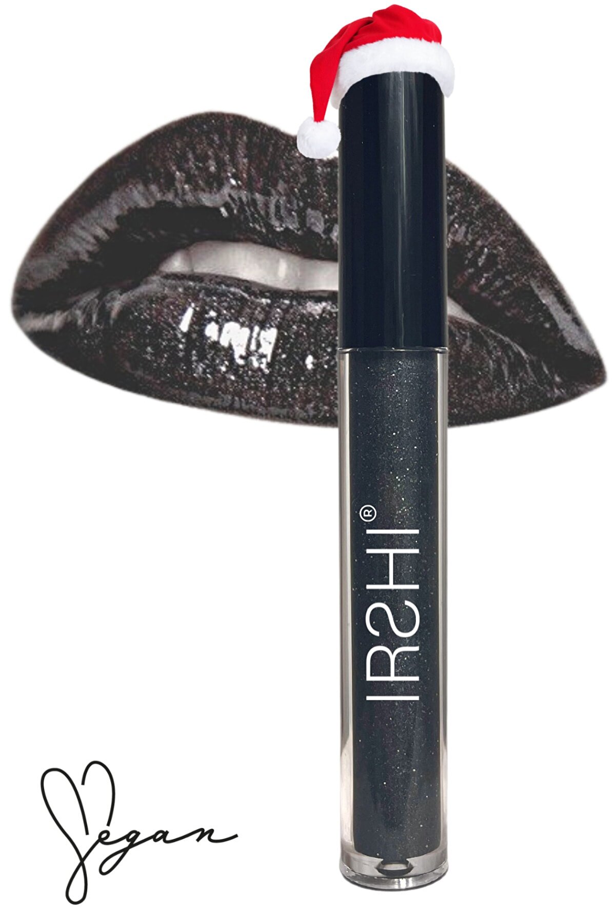 IRSHI Siyah Simli Dudak Parlatıcısı Black Glitter Lip Gloss