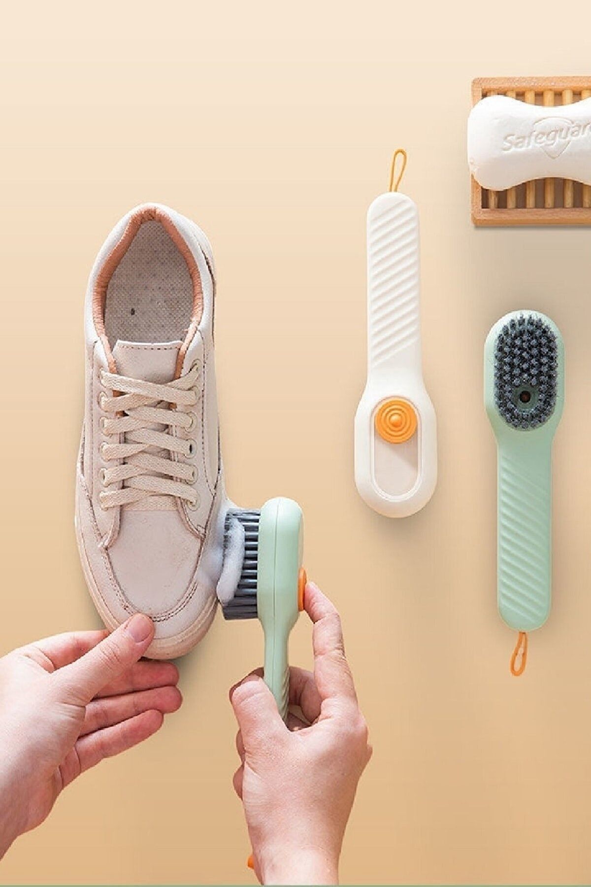Dream Plus Sıvı Deterjan Hazneli Çok Amaçlı Temizleme Fırçası Ayakkabı Bakım Temizlik