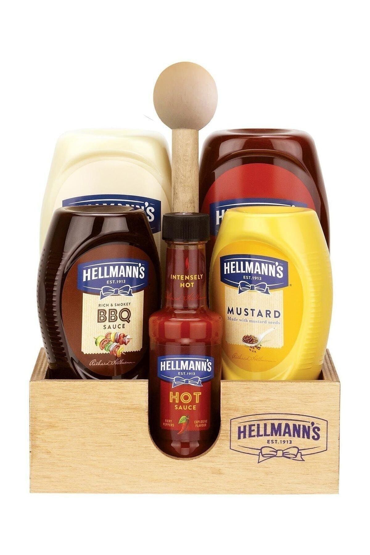 Hellmannss Hellmann's 5'li Sos Paketi ve Ahşap Stand