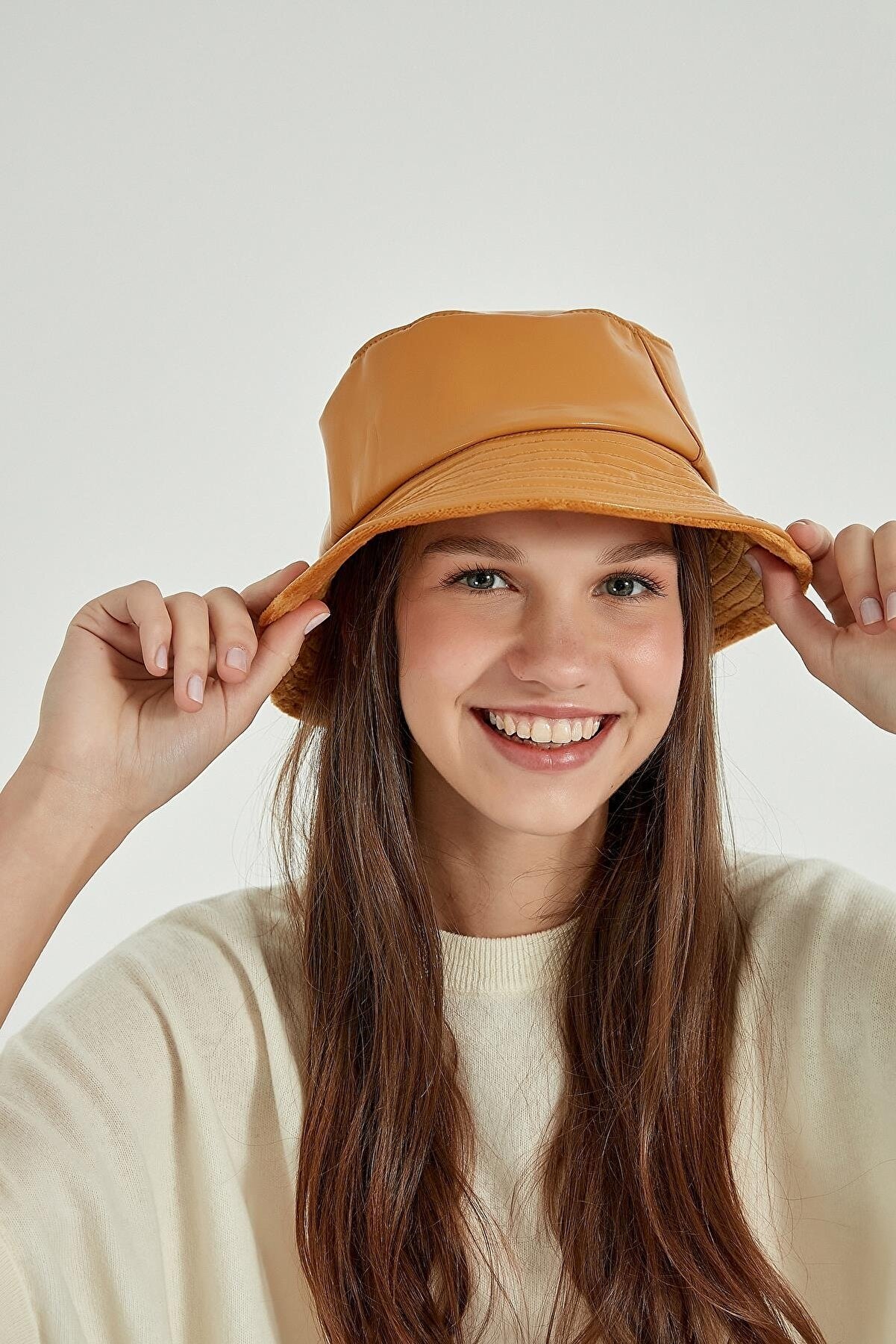Axesoire 13514 Rugan Sarı Bucket Şapka