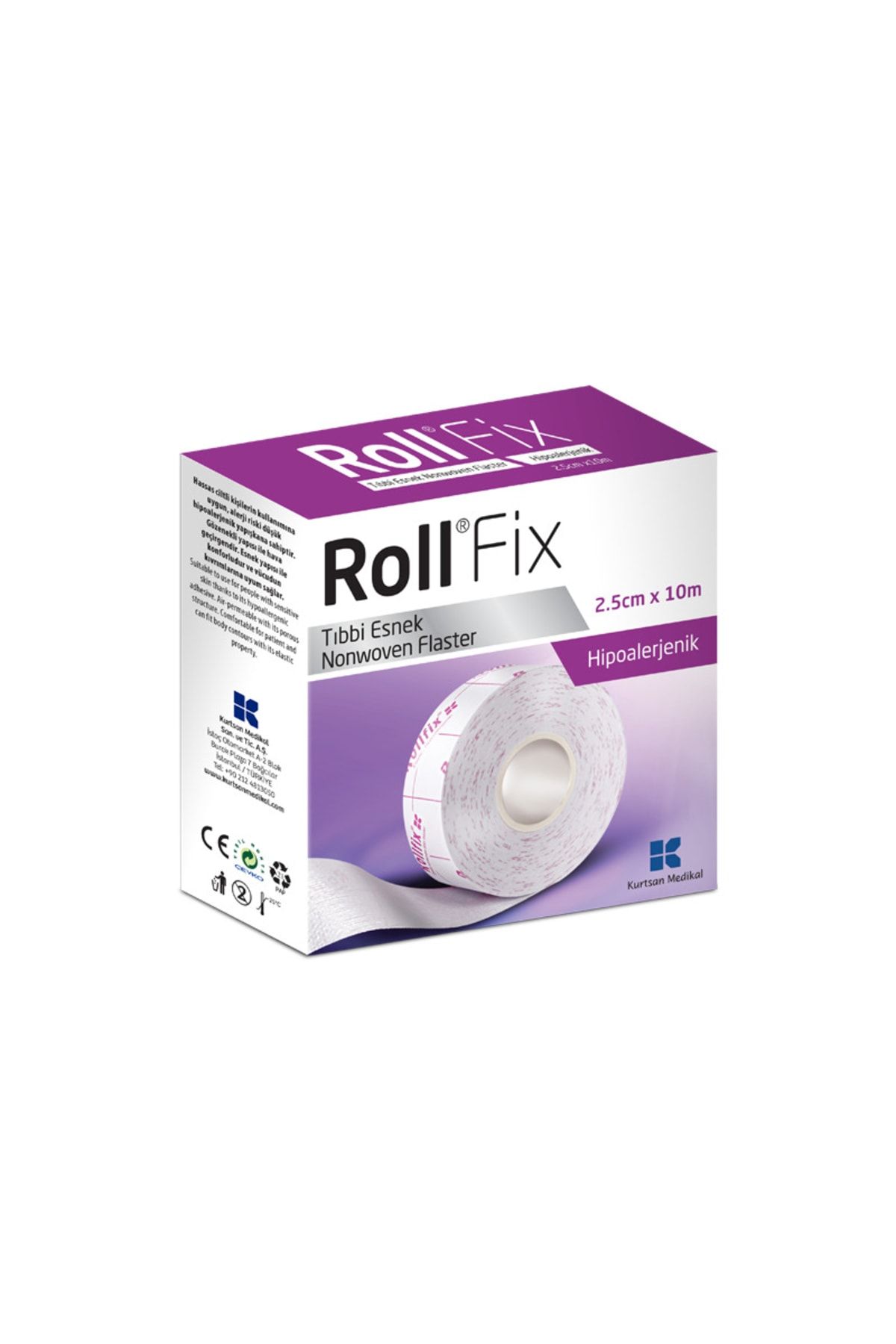 Roll Fix Tıbbi Esnek Flaster 2,5 Cm X 10m