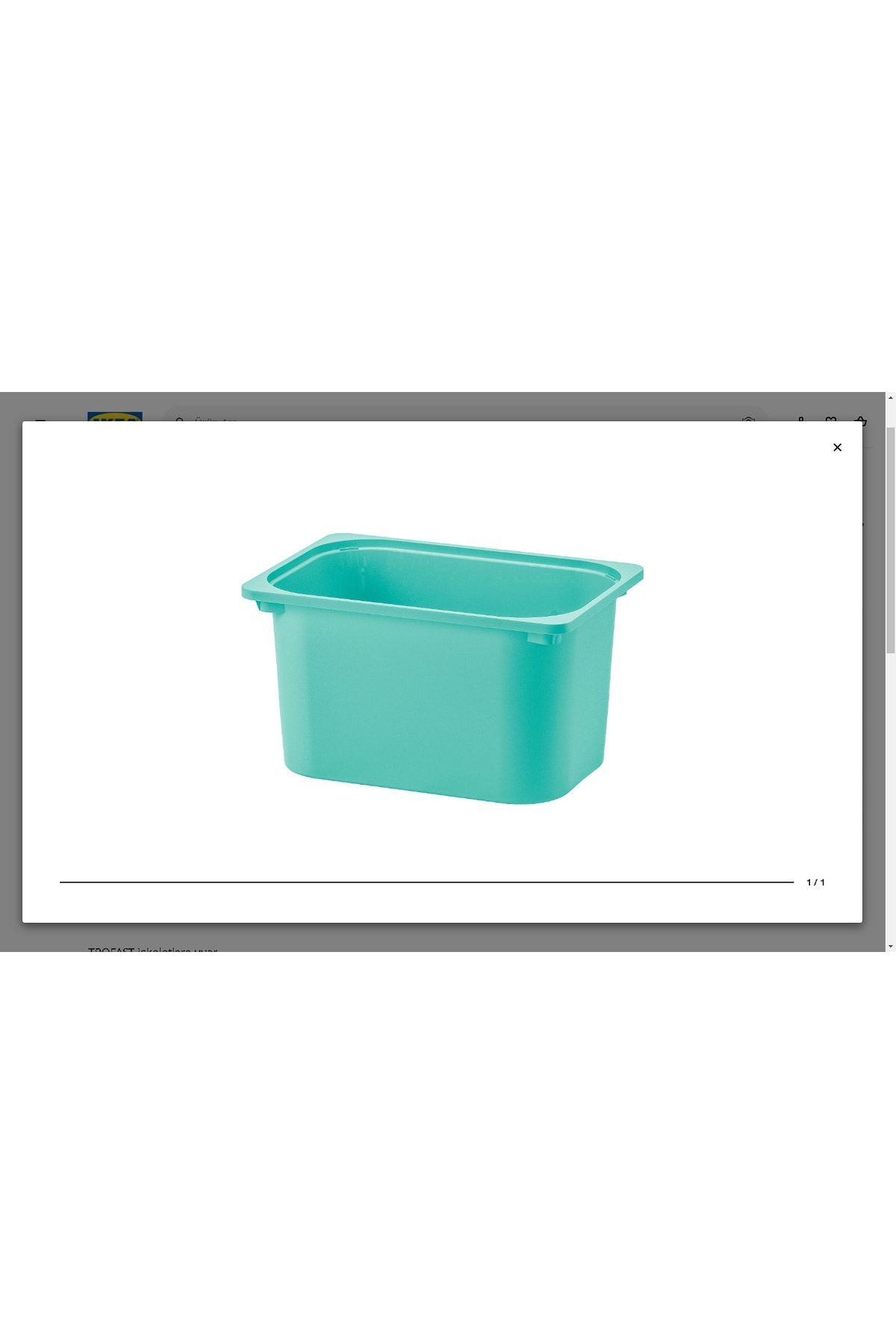 IKEA Trofast Oyuncak Saklama Kutusu, Turkuaz, 42x30x23 Cm