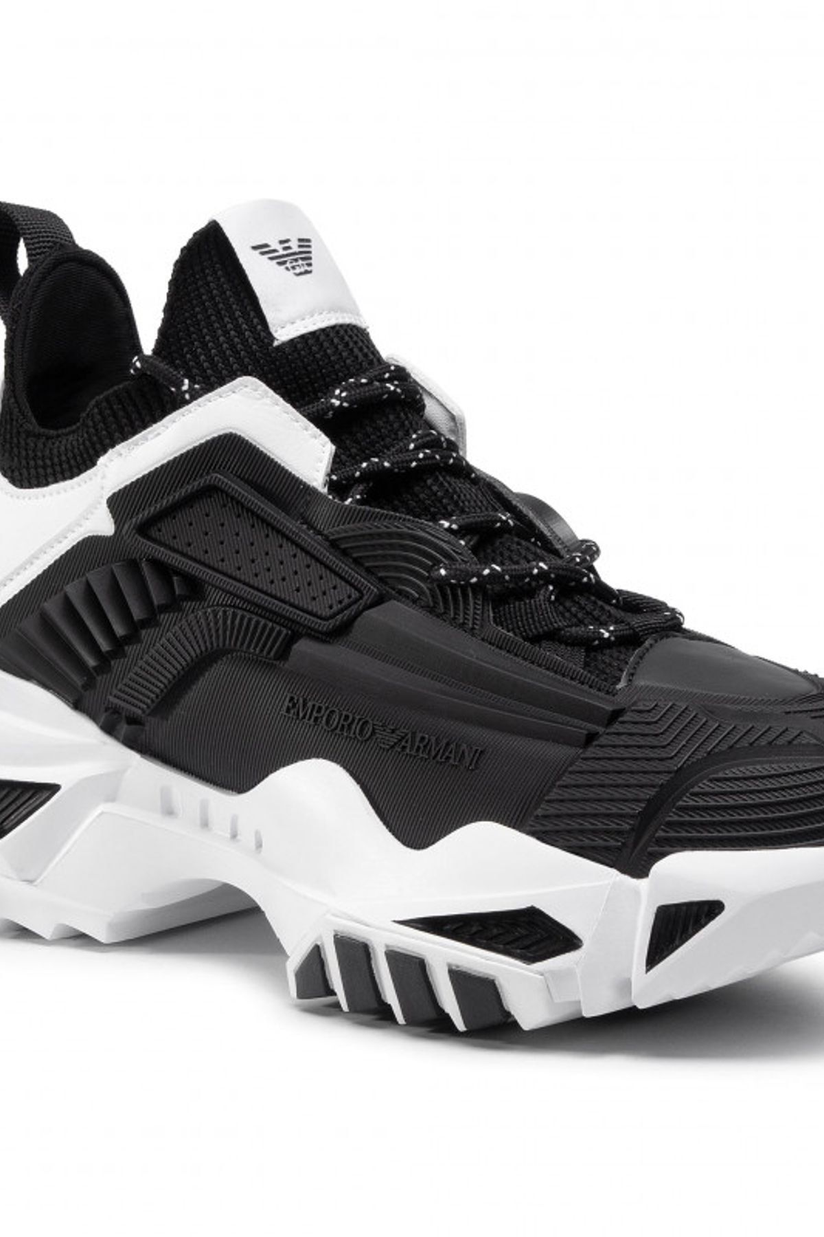 Emporio Armani Siyah - Bağcıklı Erkek Sneaker