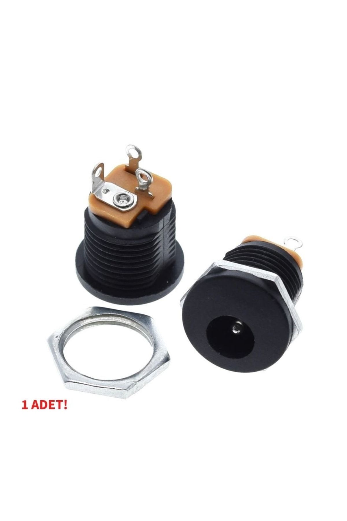 ROBİZ 5.5x 2.1mm Plastik DC Güç Soketi Panel Montaj Power Jack Adaptör