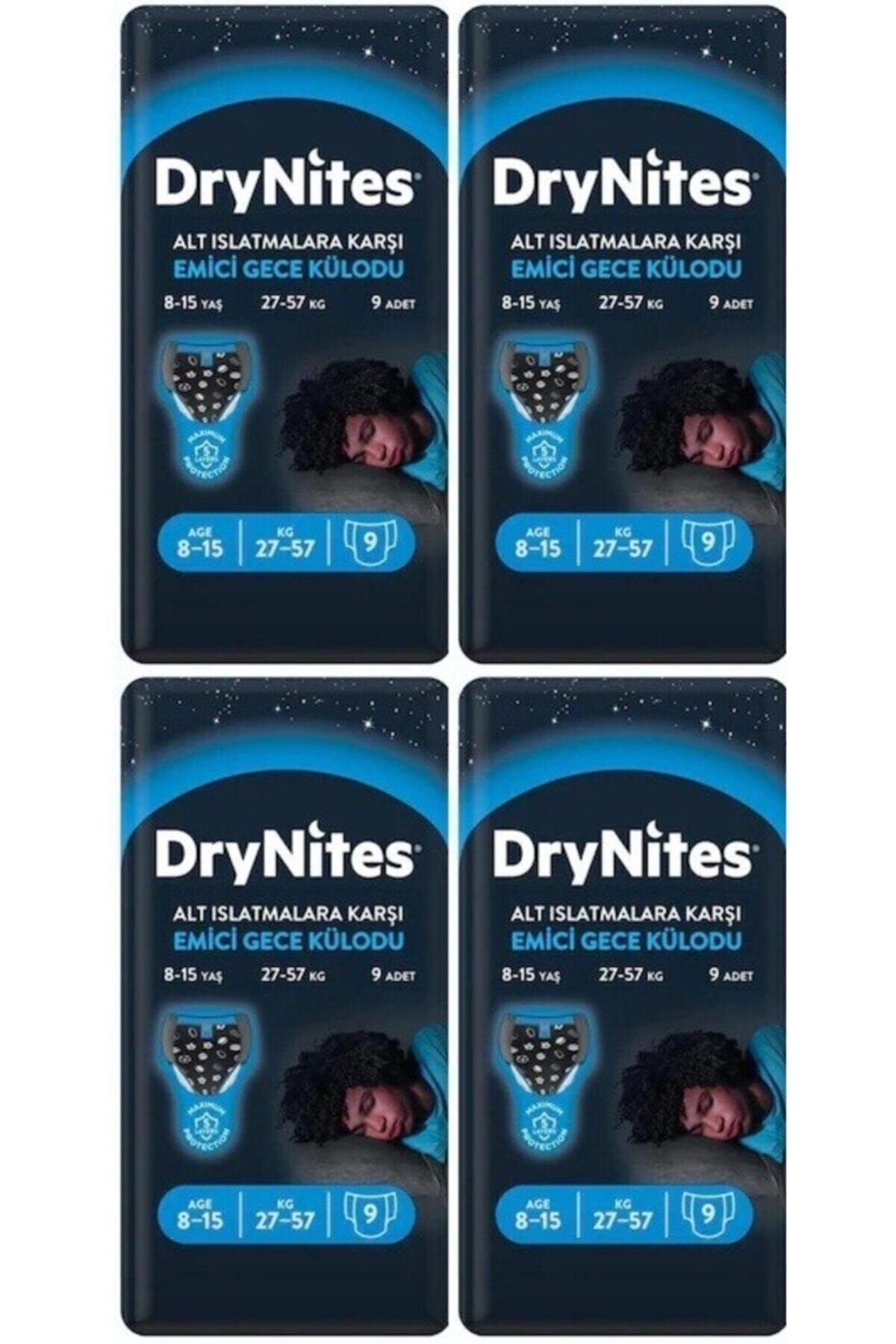 DryNites Erkek Emici Gece Külodu 8-15 Yaş 27-57kg 36 Adet