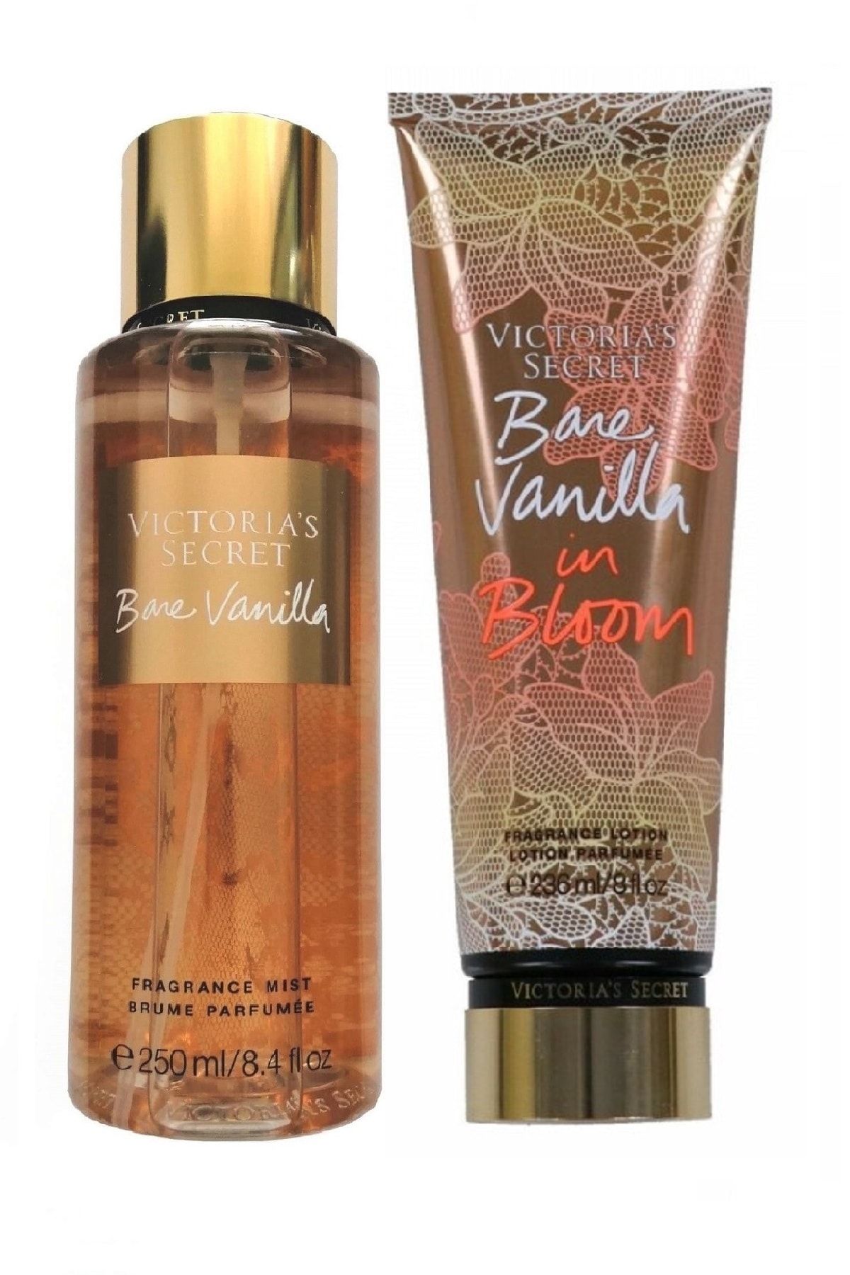 Victoria's Secret Bare Vanilla & Bare Vanilla In Bloom Vücut Losyonu Ve Spreyi 2'li Set