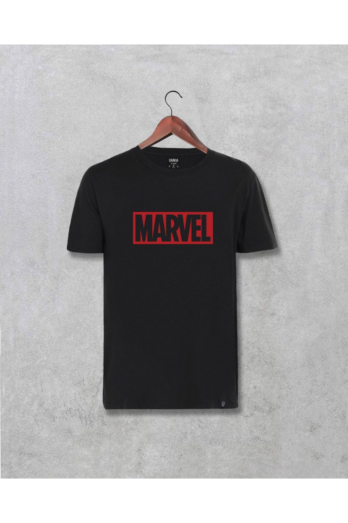 Darkia Marvel Logo Baskılı Tişört