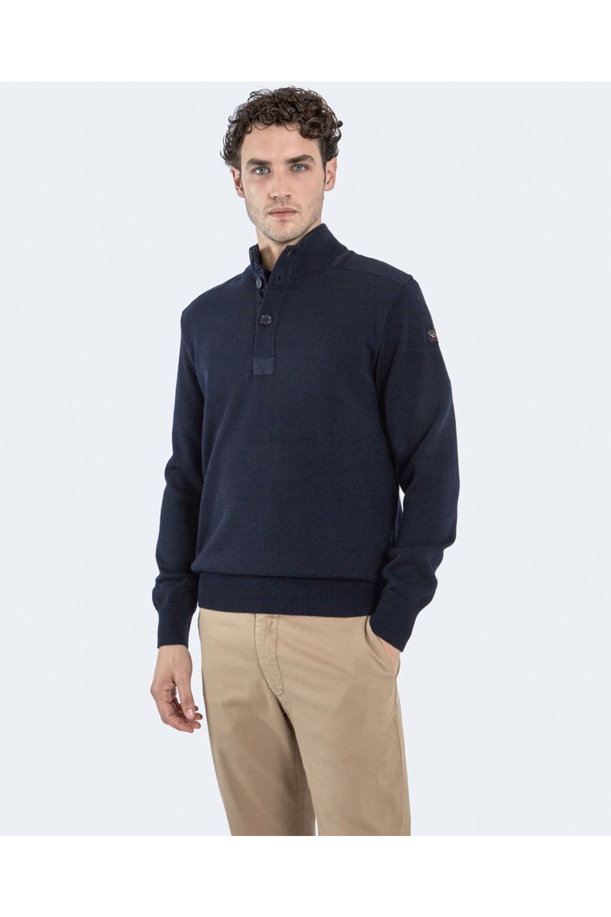 Paul&Shark Men's Zıpped Pullover C.w. Wool