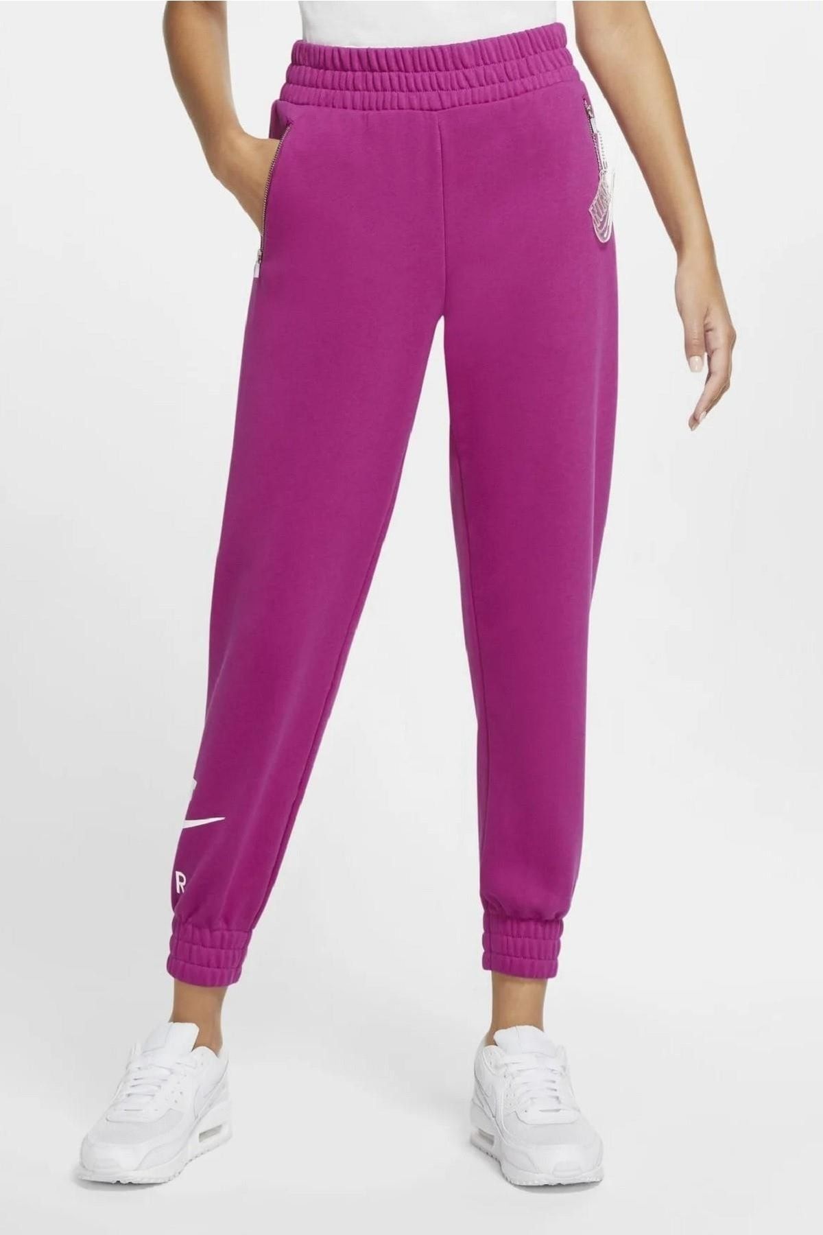 Nike Air Fleece Pants Fuşya Renk Rahat Kalıp Eşofman Altı